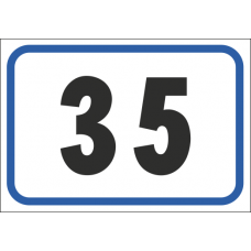 Numero civico alluminio rifrangente